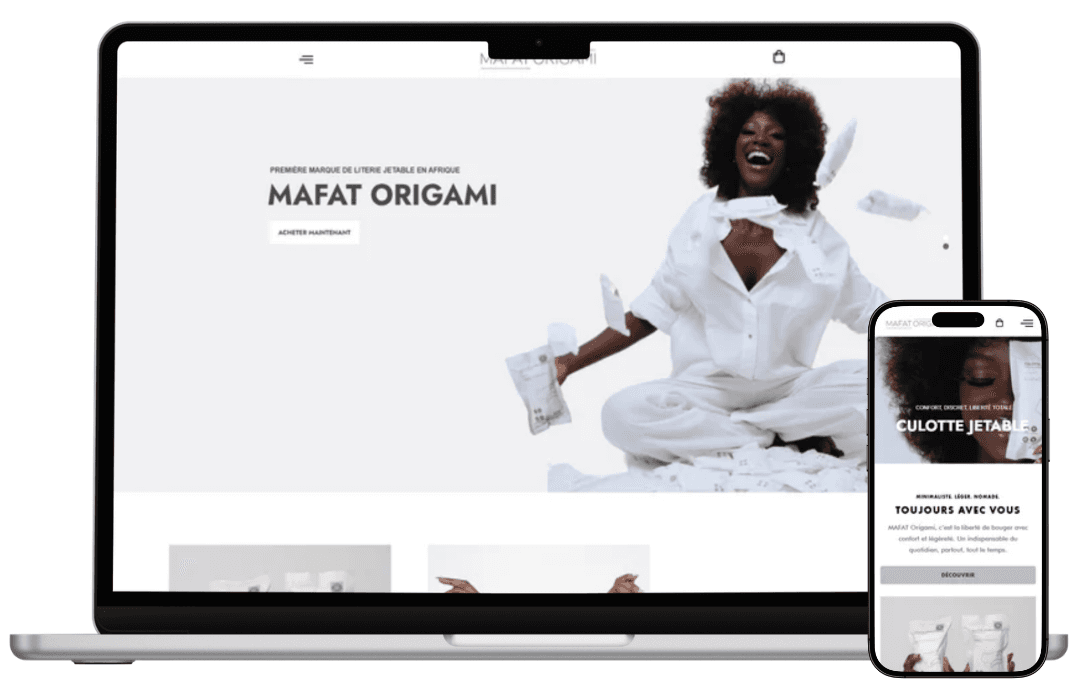 Mafat Origami — site web conçu par l'Agence Moov