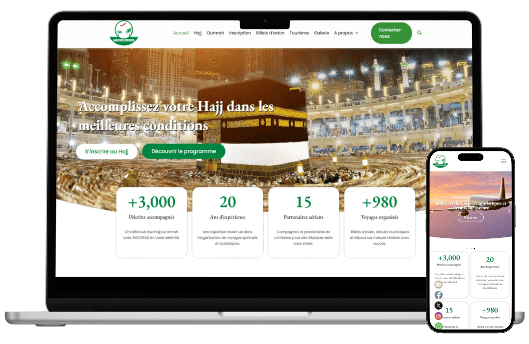 Moussad — site web conçu par l'Agence Moov