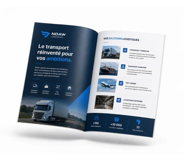 Brochures imprimés par l'Agence Moov à Dakar