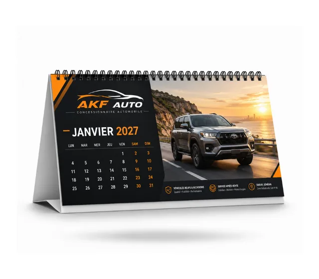 Calendriers imprimés par l'Agence Moov à Dakar