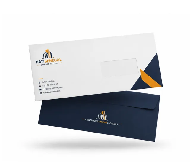 Enveloppes personnalisées imprimés par l'Agence Moov à Dakar