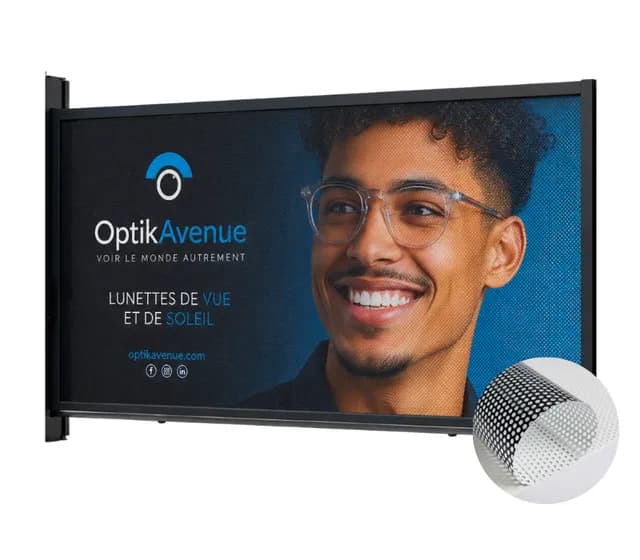 Vinyle micro-perforé imprimés par l'Agence Moov à Dakar